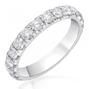 Platinum 1.03ct Diamond Castle set Eternity / Wedding Ring
