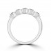 Platinum 5-stone 1.25ct Diamond Rubover Eternity Ring