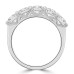 Platinum Five-stone Diamond V-claw Eternity ring