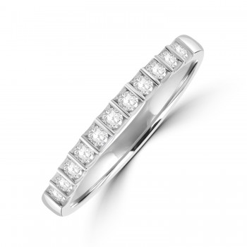 Platinum 11st Bar Set Eternity Ring