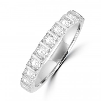Platinum Diamond Bar set Eternity ring