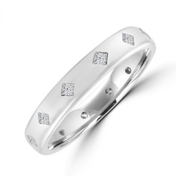 Platinum 12-stone Diamond Full Hoop Wedding Ring