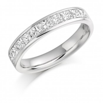 Platinum Princess cut Diamond Wedding Ring