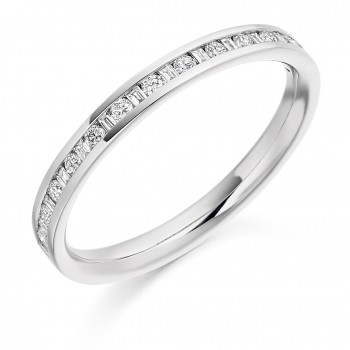 Platinum Diamond Channel Set Wedding Ring