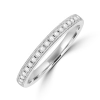 Platinum Pave Set Diamond Wedding Ring.
