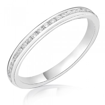 Platinum .19ct Diamond Channel set Wedding Ring