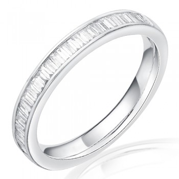 Platinum Baguette cut .20ct Diamond Wedding / Eternity Ring