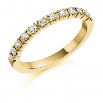 18ct Gold Castle set Diamond Eternity Ring