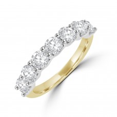 18ct Gold & Platinum 7-stone 1.52ct Diamond Eternity Ring