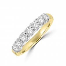 18ct Gold 7-stone .45ct Diamond Loopy Eternity Ring