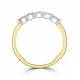 18ct Gold 5-stone .61ct Diamond Bar set Eternity Ring