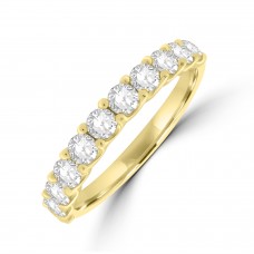 18ct Yellow Gold Claw Set Wedding Ring