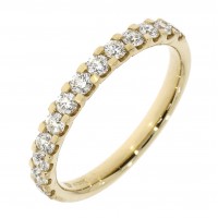18ct Gold Diamond Square Claw Eternity ring