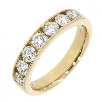 18ct Gold Nine stone Diamond Channel set Eternity ring