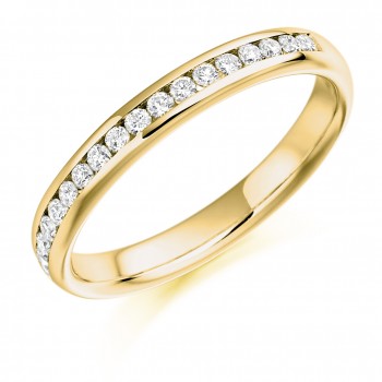 18ct Gold Diamond Channel Set Wedding Ring
