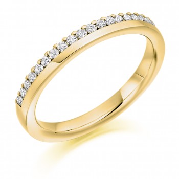 18ct Gold Offset Diamond Wedding Ring