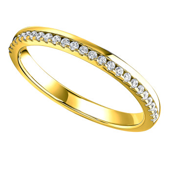 18ct Gold Diamond Offset Claw Wedding Eternity ring
