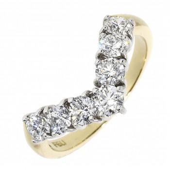 18ct 7-stone Wishbone Diamond Eternity ring