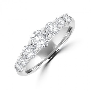 18ct White Gold 7-stone Diamond Graduated Eternity Ring