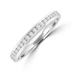 18ct White Gold Diamond Channel set Wedding ring