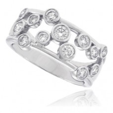 18ct White Gold 13-stone Diamond Scatterset Eternity Ring