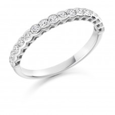 18ct White Gold 16-stone Rubover Diamond Eternity Ring