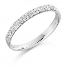 18ct White Gold Double-Row Diamond Eternity Ring