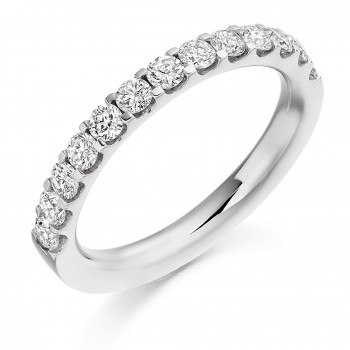 18ct White Gold Diamond Micro Claw set Eternity Ring