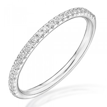 18ct White Gold Castle set Diamond Eternity / Wedding Ring