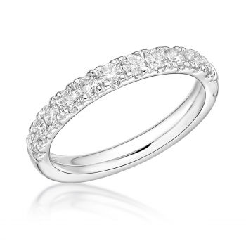18ct White Gold .50ct Diamond Castle Wedding / Eternity Ring