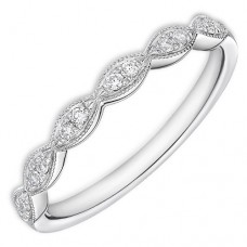 18ct White Gold Diamond Marquise shaped Eternity Ring