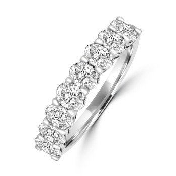 18ct White Gold Oval 1.48ct Diamond Eternity ring