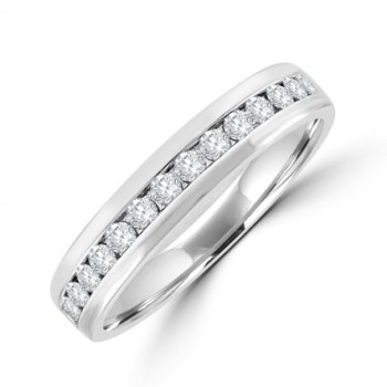 18ct White Gold 15-stone Diamond Wedding Ring