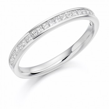18ct White Gold Princess cut .33ct Diamond Wedding Ring