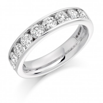 18ct White Gold 12-stone Diamond Eternity Ring