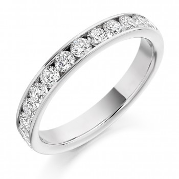 18ct White Gold Diamond Channel Eternity Ring