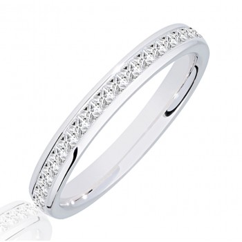 18ct White Gold .50ct Princess cut Diamond Wedding Ring