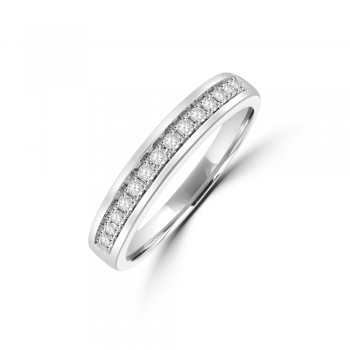9ct White Gold Pave set Diamond Eternity Ring