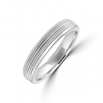 Platinum Lined 4mm Wedding Ring