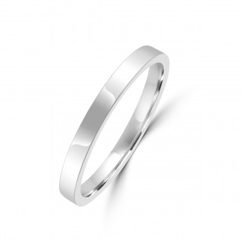 Platinum 2mm Flat Court Wedding Ring