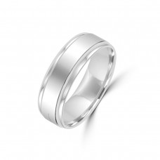 Platinum 6mm Flat Wedding Ring