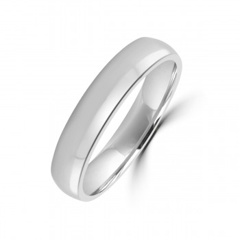 Platinum 4mm Soft Court Wedding Ring