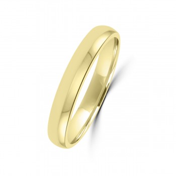 18ct Yellow Gold 3mm Soft Court Wedding Ring
