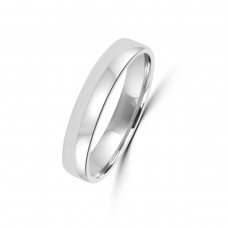 18ct White Gold Plain 4mm Wedding Ring