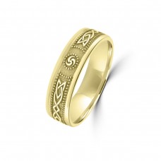 9ct Yellow Gold 6mm Celtic Wedding Ring