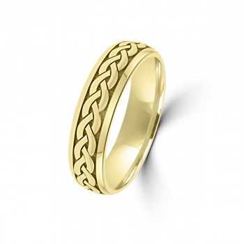 9ct Yellow Gold 6mm Celtic Wedding Ring