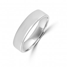 9ct White Gold Plain 5mm Wedding Ring