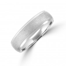 Platinum 6mm Court Polished & Brushed Wedding Ring