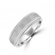 Tungsten Flat court Lined Ring with Satin centre