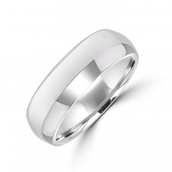 Tungsten Plain Court Wedding Band Ring